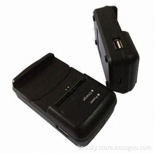 Universal charger for 7.4V digital camera battery, 3.6V mobile phone battery